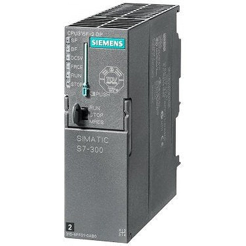 SIMATIC S7-300, CPU 315F-2DP Fail-safe module with MPI Integr. power supply 24 V DC, Work memory 384 KB, 40 mm width, 2nd interface DP master/slave Micro Memory Card required