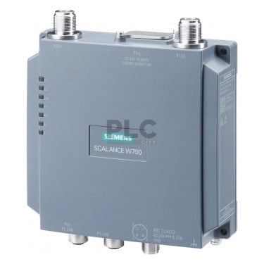 IWLAN client, SCALANCE W738-1 M12, 1 radio, 2 N-CON antenna port, iFeatures support via KEY-PLUG, IEEE 802.11a/b/g/h/n, 2.4/5GHz, gross data rate 300 Mbit/s, 2x M12 max. 100 Mbit/s, PoE integrated 2-port switch, redundant 24 V DC,M12 A-coded IP65, -20... 60°C, plug slot WPA2/802.11i/e, observe national approvals! CERT ID: MSN65-W1-M12-E2 Scope of delivery: Manuals on CD-ROM, German/English; M12 sealing caps, for operation outside of USA/Israel .