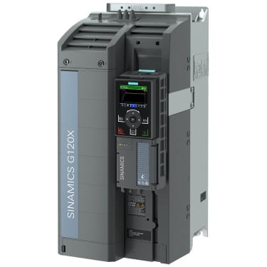 SINAMICS G120X Rated power: 18.5 kW At 110% 60s, 100% 240 s Unfiltered 380-480 V 3 AC +10/-20% 47-63 Hz Ambient temperature -20 to +45 °C Size: FSD Degree of protection IP20 / UL open type painting 3C2 With Intelligent Operator Panel with IO expansions Fieldbus integrated: PROFINET PN, Ethernet IP