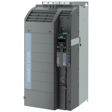 SINAMICS G120X Rated power: 110 kW At 110% 60s, 100% 240 s Radio interference suppression filter for category C2 380-480 V 3 AC +10/-20% 47-63 Hz Ambient temperature -20 to +45 °C Size: FSF Degree of protection IP20 / UL open type painting 3C2 With Intelligent Operator Panel with IO expansions Fieldbus integrated: MODBUS RTU, BACnet MS/TP,USS