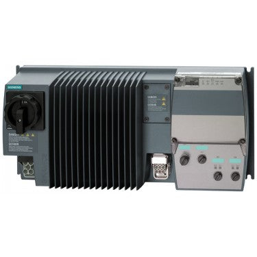 SINAMICS G110D AC Drive, with Repair switch with integrated Class A filter with integrated braking chopper with AS-Interface bus interface 380-500 V 3AC +10/-10% 47-63 Hz Power high overload: 1.5kW at 200% 3s, 150% 60S, 100% 300S; Ambient temperature -10 to +40 °C 210x 450x 145 (HxWxD), FSA Degree of protection IP65 without operator panel