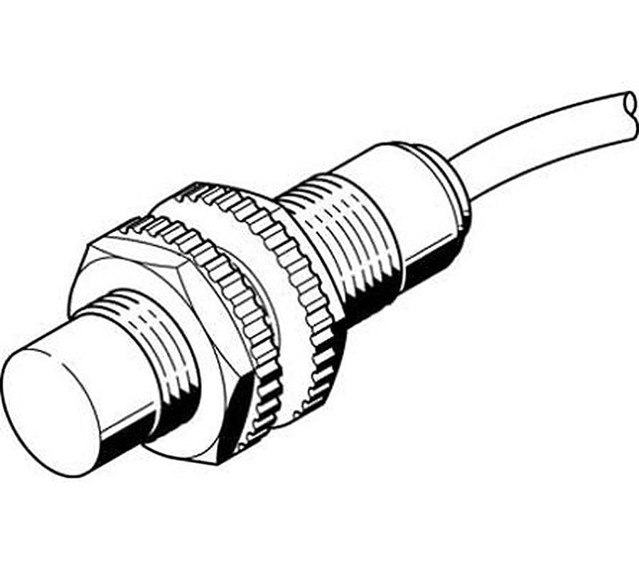 Festo SIED-M12NB-ZS-K-L-PA Threaded Barrel Inductive Proximity Sensor, M12 2-Wire SIED 320V 3.24 mm 250 V ac 300 V dc