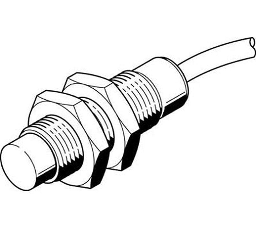 Festo SIEF-M18NB-PS-K-L Threaded Barrel Inductive Proximity Sensor, M18 PNP SIEF 30V 12 mm 30 V dc 200mA