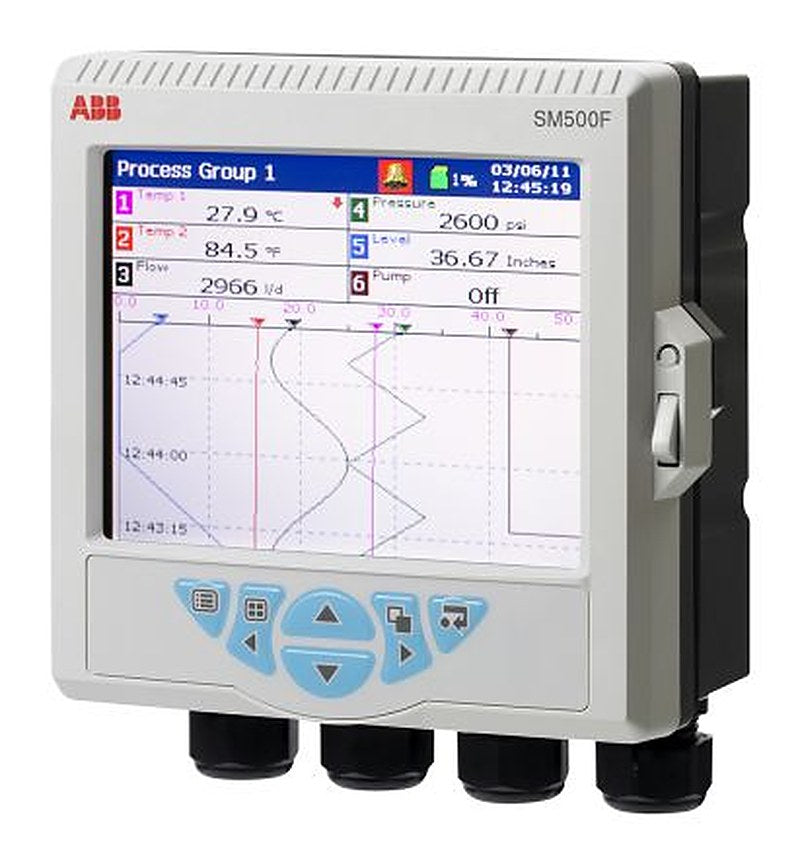 ABB SM50DCF 4-Channel Videographic Chart Recorder Current, Resistance, Temperature, Voltage