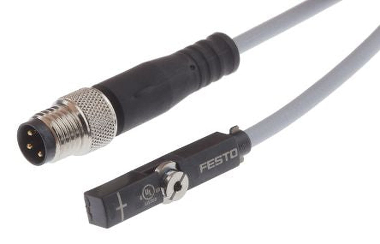 Festo Cable with Plug M12X1, Cable with Plug M8X1, Cable with Open End Proximity Sensor, IP65, IP69K, IP68 24V dc, SMT-8
