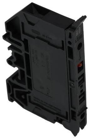 Weidmüller 1880420000 W Series Fused DIN Rail Terminal Black, 4mm², 1-Level Fused, Screw