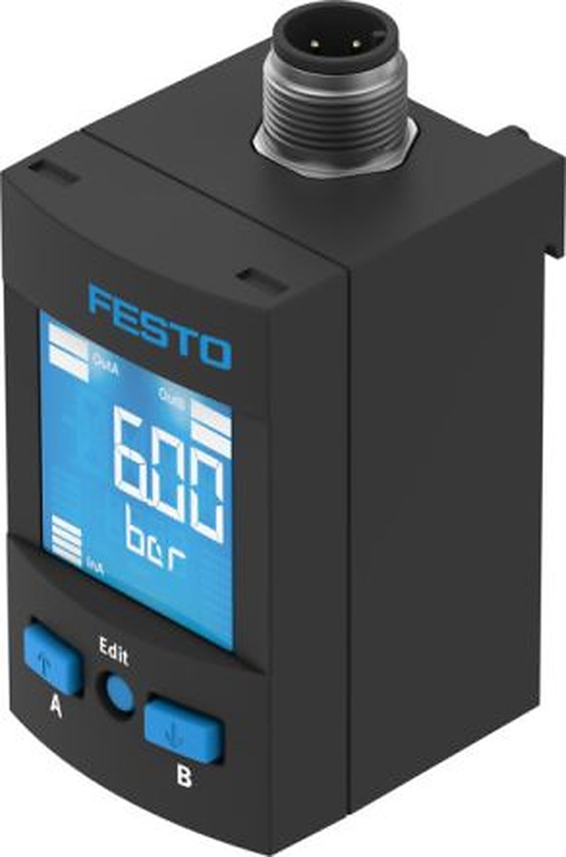 Festo SPAU Series Pressure Sensor, Analogue Output -1 bar 10 bar, Relative Reading