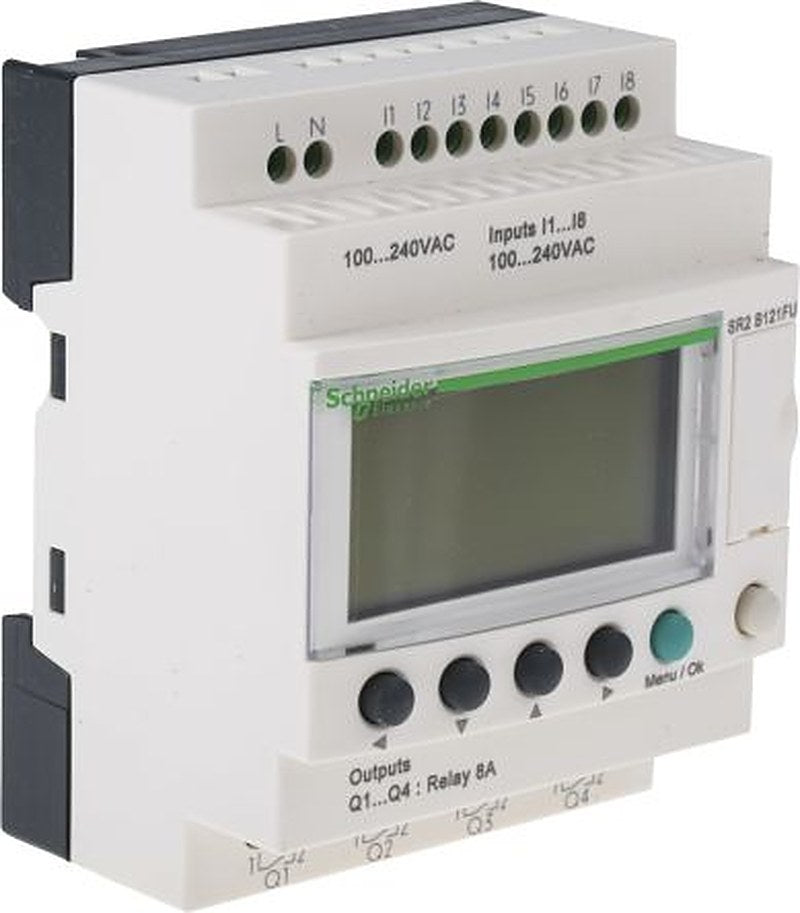Schneider Electric Zelio Logic Series Logic Module, Relay Output, 8-Input, Discrete Input