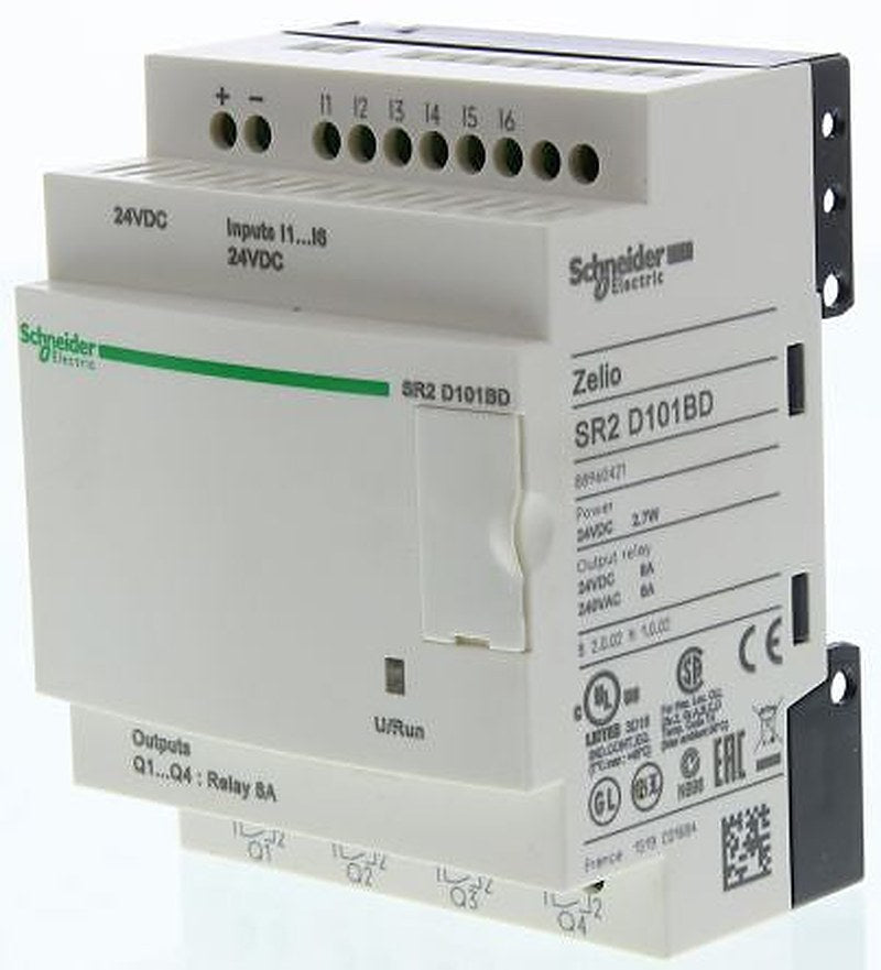 Schneider Electric Zelio Logic Series Logic Module, Relay Output, 6-Input, Discrete Input