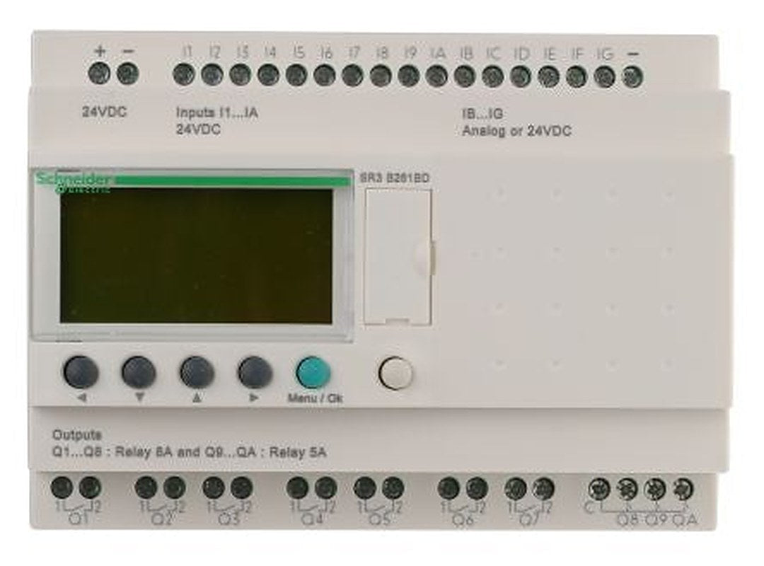 Schneider Electric Zelio Logic 2 Series PLC CPU, Relay Output, 16-Input, Analogue Input