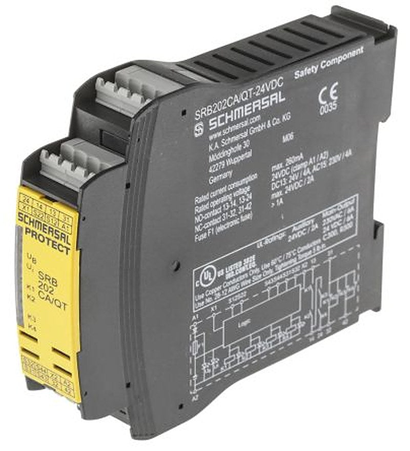 Schmersal SRB 202CA, 24V dc Safety Relay, 2 Safety Contacts, 2