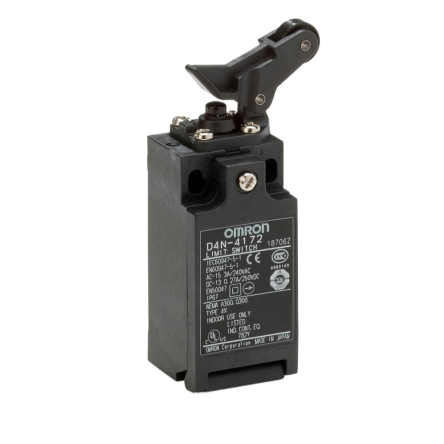 Omron D4n Series Roller Lever Limit Switch, 1 NO/1 NC, IP67, Plastic Housing, 240V, 10A