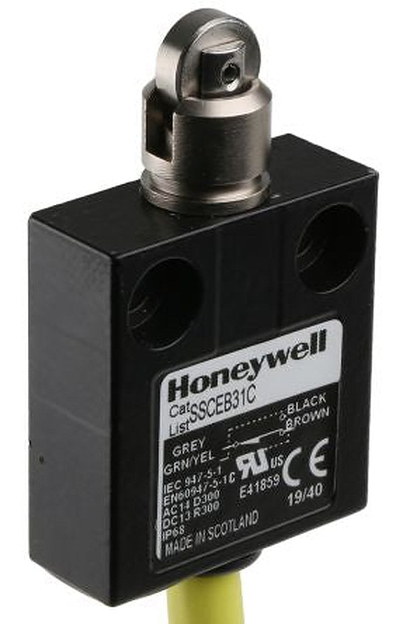 Honeywell SSCE Series Plunger Limit Switch, SPDT, IP68, Die Cast Zinc Housing, 600V ac, 6A