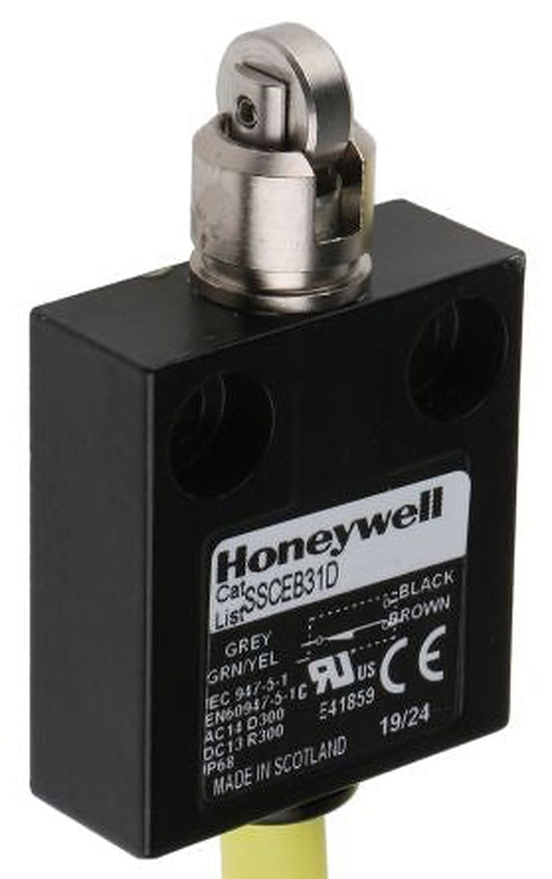 Honeywell SSCE Series Plunger Limit Switch, SPDT, IP68, Die Cast Zinc Housing, 600V ac, 6A