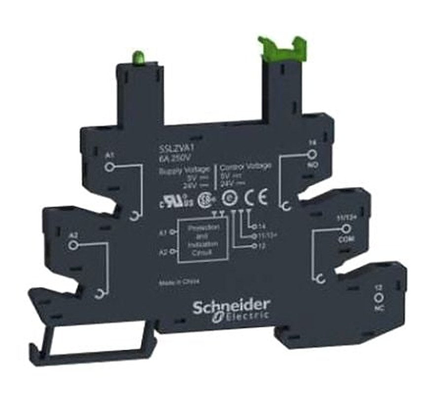 Schneider Electric Harmony Control 5 Way DIN Rail Relay Socket, for use with Solid state relay SSL with NO contact at 5