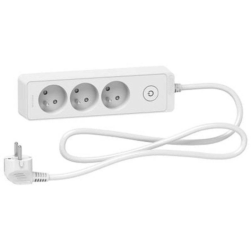 Schneider Electric French 2P 3 Gang Trailing Socket, 1.5m Cable, 16A, 250V