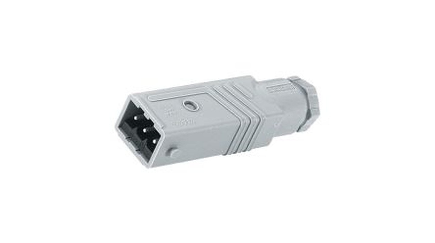 Hirschmann, ST IP54 Grey Cable Mount 5P+PE Straight Industrial Power Connector, 10A, 250V