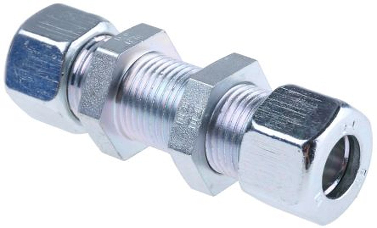 Parker SV12LCF Hydraulic Fitting, Steel, Stainless Steel, Elastomeric Seal, Cold Formed Tubing, 12 mm Hose ID