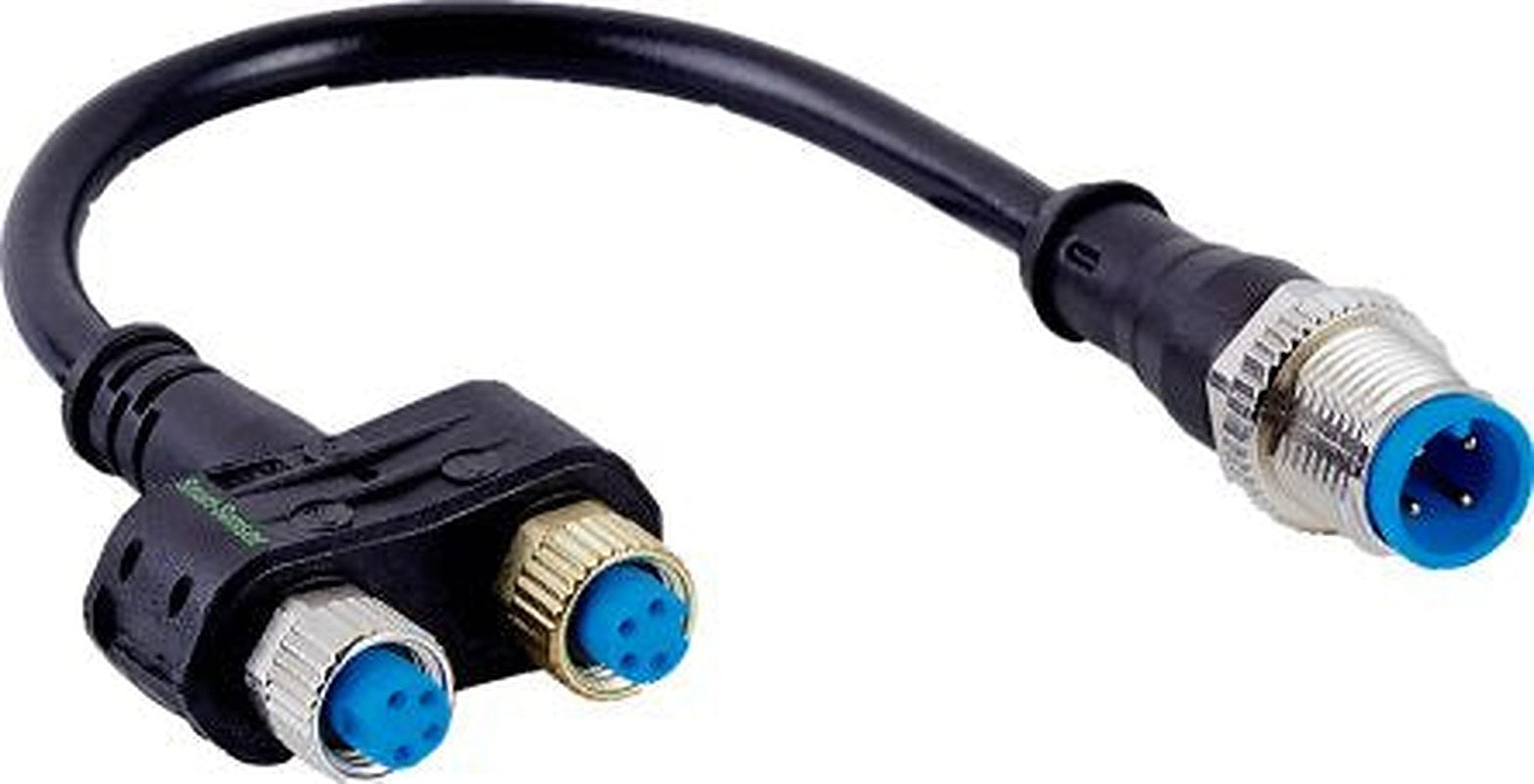 SICK Female 4 way M8 to Male 4 way Straight Sensor Actuator Cable, 0.11 m