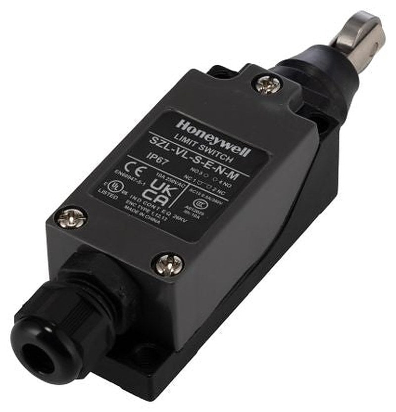 Honeywell SZL-VL-S Series Roller Plunger Limit Switch, 1 NO/1 NC, IP67, Metal Housing, 380V ac, 10A