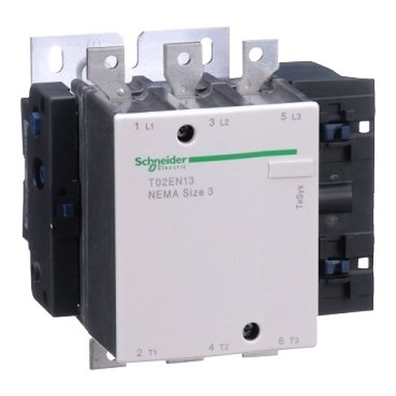 NEMA Contactor, TeSys N, nonreversing, Size 3, 90A, 50HP at 460VAC, 3 pole, 3 phase, 120VAC 50/60Hz coil, open (NEMA Contactor TeSys N) is a Schneider Electric product. Designed for reliable performance and long service life. Available across Iraq — contact us for pricing and delivery options.