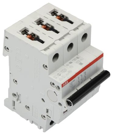 ABB System Pro M Compact S200M Miniature Circuit Breaker, 3-Pole, 8A, Type C, 400V ac AC, 12 V dc DC, 10 kA Breaking