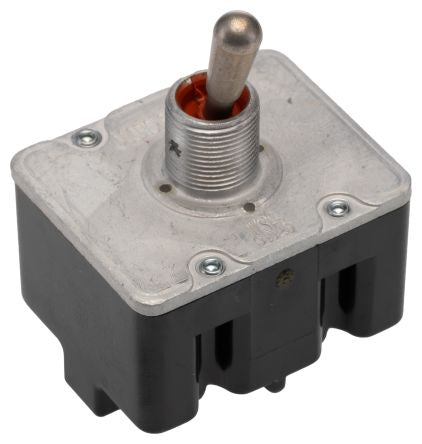 Honeywell Toggle Switch, Bushing Mount, On-On, 4PDT, Screw Terminal, 277 V ac