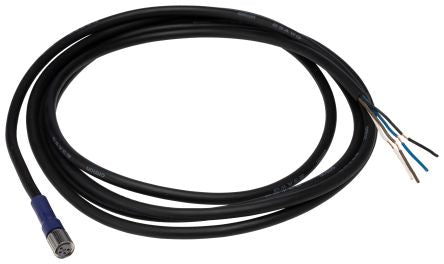 Omron Female 4 way Straight to Unterminated Sensor Actuator Cable, 2 m