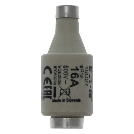 Eaton 16A D2 Diazed Fuse, gG, gL, 500V ac