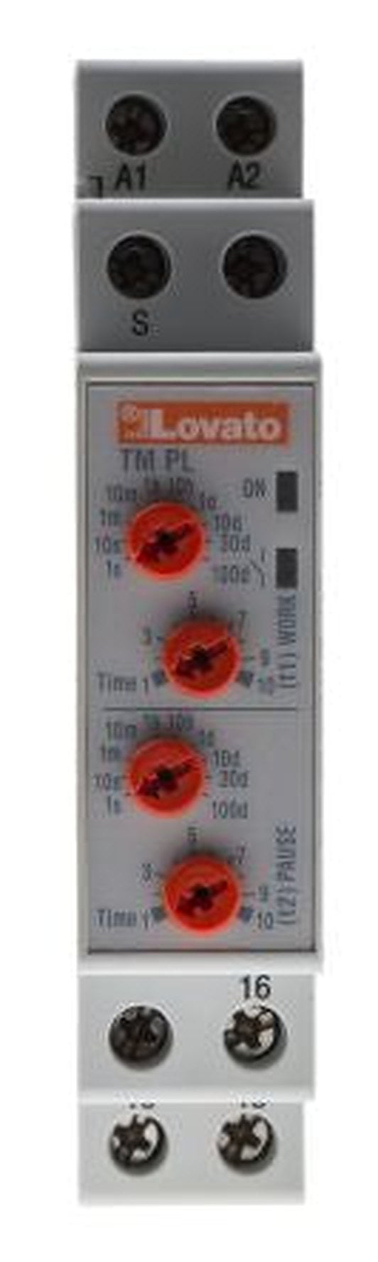Lovato TM PL Series DIN Rail Timer Relay, 2-Contact, 12 to 240 V dc 12V ac, 240 V ac, 0.1 s to 100 Days,