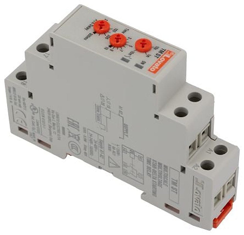 Lovato TM Series DIN Rail Timer Relay, 2-Contact, 24 to 48 V dc 24V ac, 240 V ac, 0.1 s to 10 min, 1-Function, DPST