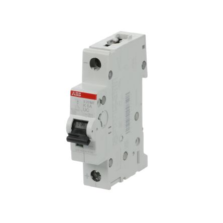ABB System Pro M Compact S200 MTUC Miniature Circuit Breaker, 1-Pole, 6A, Type K, 253V ac AC, 220 V dc DC, 10 kA