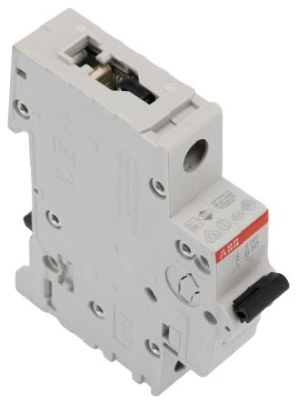 ABB System Pro M Compact S200 Miniature Circuit Breaker, 1-Pole, 50A, Type B, 230V ac AC, 72 V dc DC, 6 kA Breaking