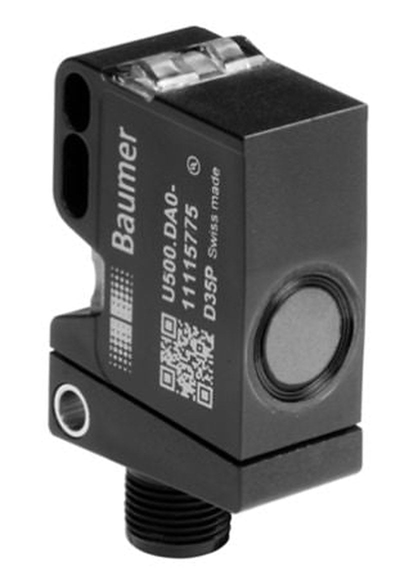 Baumer U500.DA0.2-IAMJ.72F Block Ultrasonic Proximity Sensor, M12 x 1 1000 mm 100mA 4 to 20 mA 30V 30 V dc