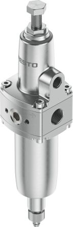 Festo PCRP Filter Regulator, 5 μm, 1/4 in G, Manual, 20 bar, PCRP-44-G14-12-C-R1-M-T18