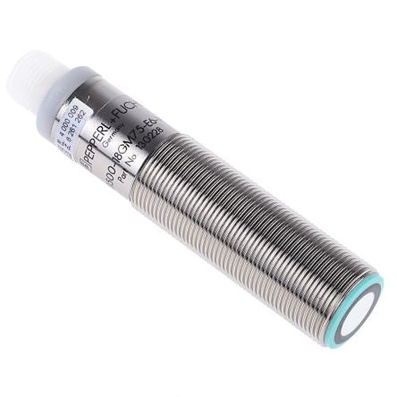 Pepperl + Fuchs UB500-18GM75-E6-V15 Threaded Barrel Ultrasonic Proximity Sensor UB500, M18 x 1 500 mm 100mA PNP 30V 30 V