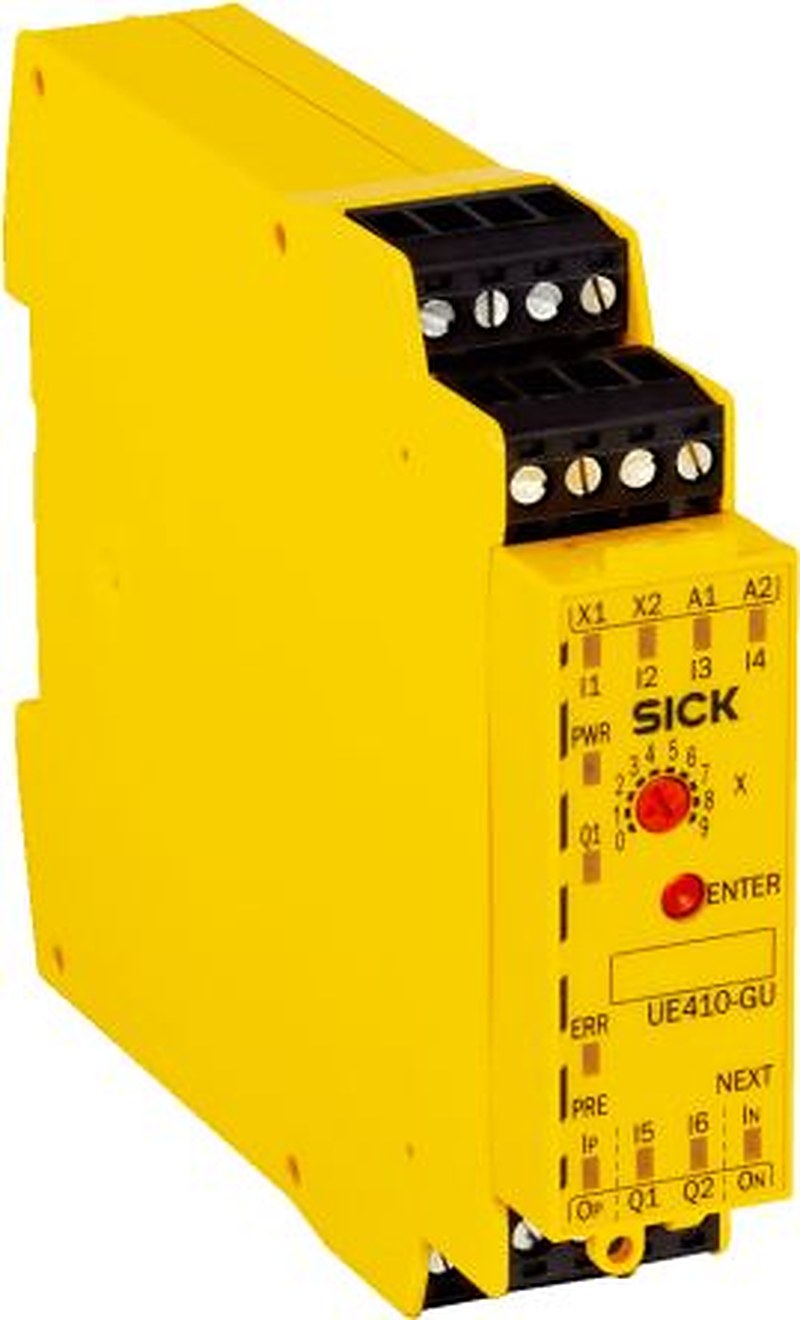 SICK UE410 Series Safety Controller, 4 Safety Inputs, 1 Safety Outputs, 24V dc