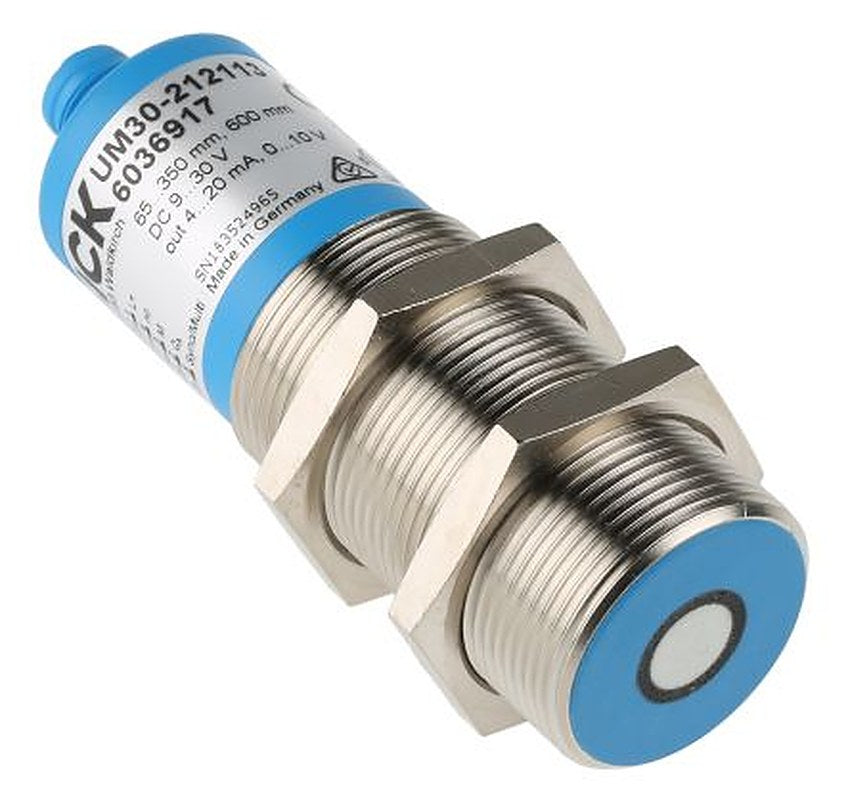 SICK UM30-212113 Threaded Barrel Ultrasonic Proximity Sensor UM, M30 x 1.5 600 mm 200mA 4 to 20 mA 3V 30 V dc