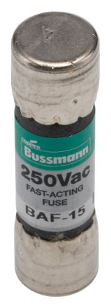 Eaton 15A F Fibreglass Cartridge Fuse, 10 x 38 mm