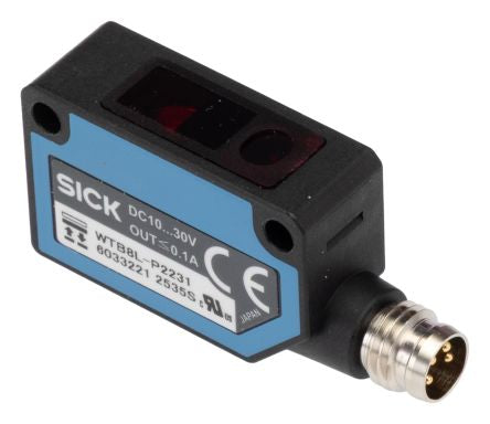 SICK Background Suppression Photoelectric Sensor, Rectangular Sensor