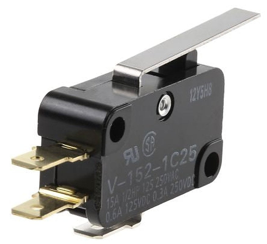 Omron Hinge Lever Micro Switch, Tab Terminal, 15A, 250 V ac, SPDT, IP40
