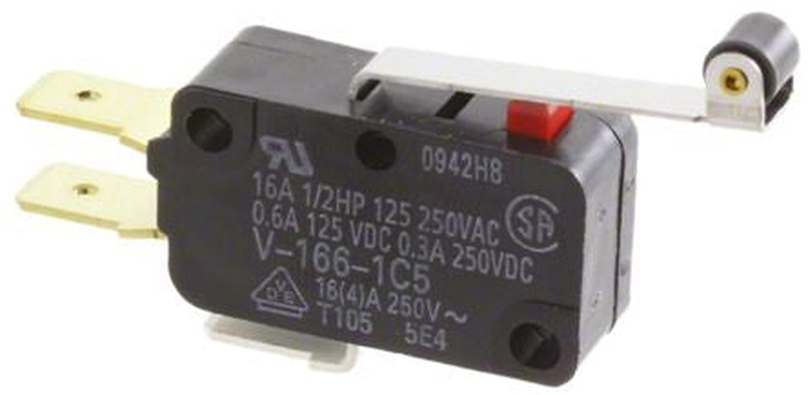 Omron Roller Lever Micro Switch, Solder Terminal, 16 A, 250 V ac, SPCO, IP40
