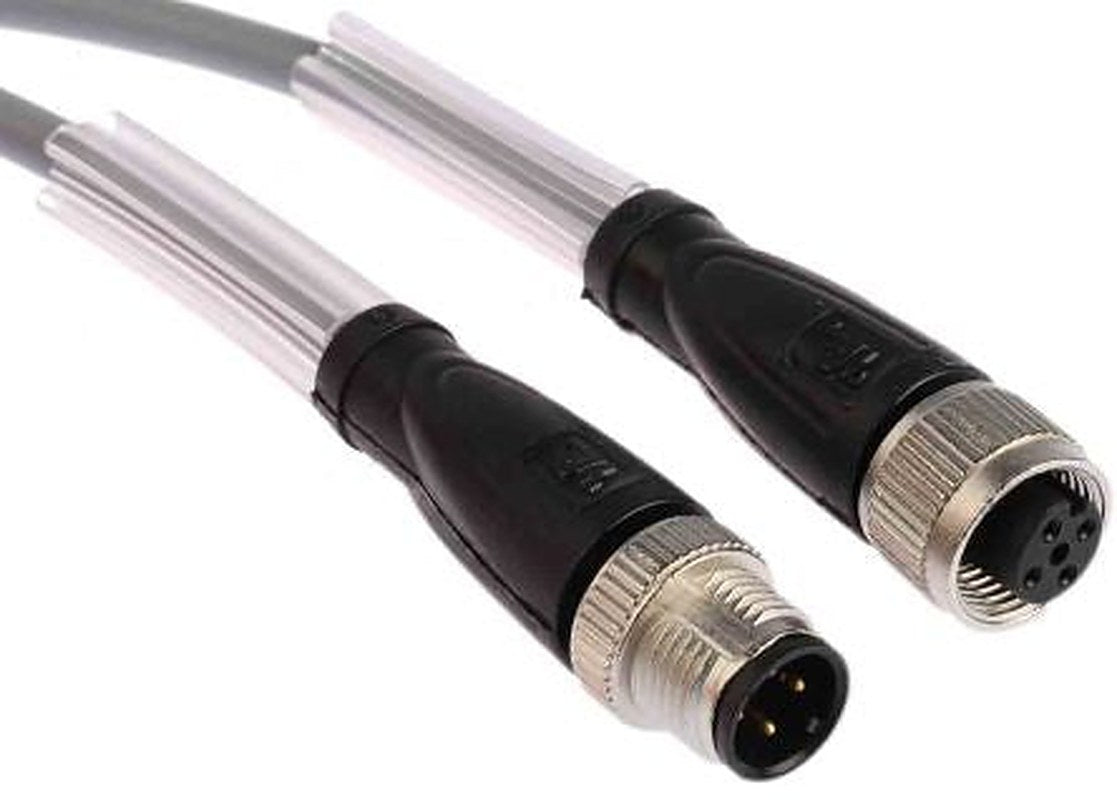 Pepperl + Fuchs Female 4 way Straight to Male 4 way M12 Sensor Actuator Cable, 2 m
