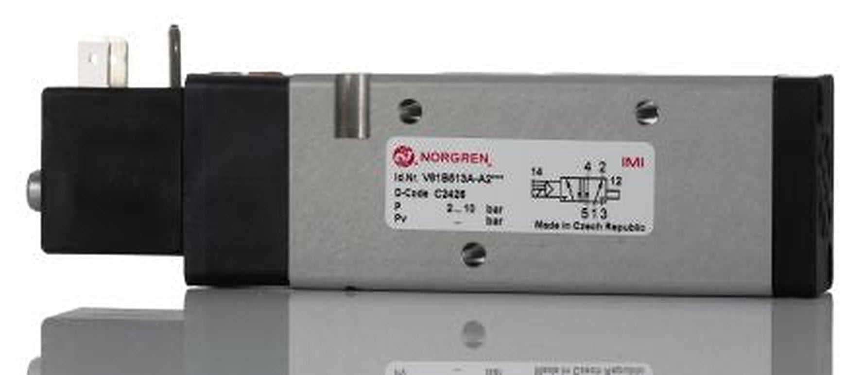 Norgren Pneumatic Solenoid Valve - Solenoid/Air G 1/4 in V61 Series