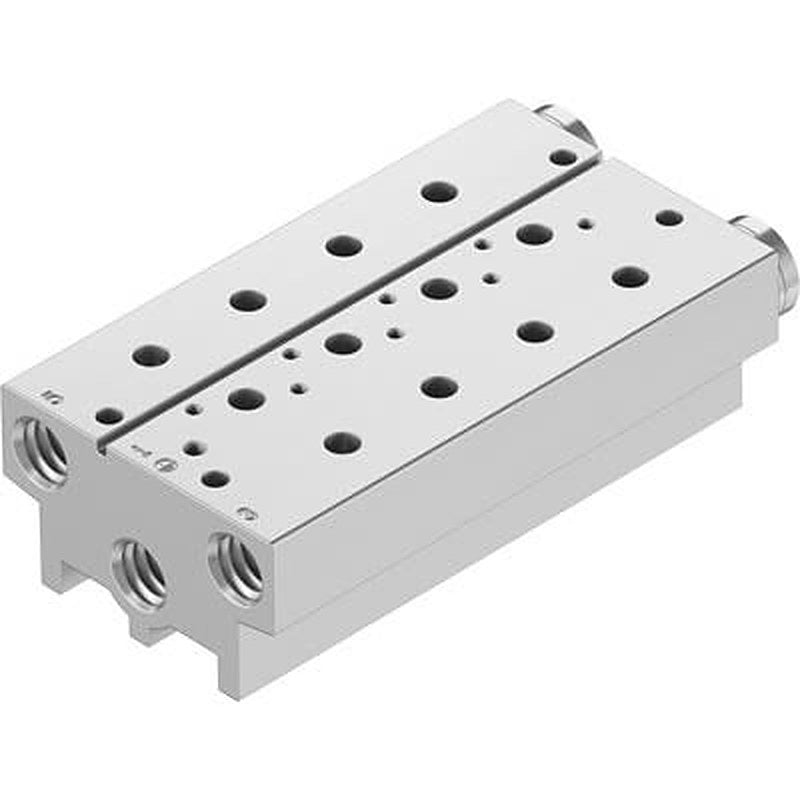 Festo VABM-B10 series 3 station NPT Manifold for use with Solenoid And Pneumatic Valve, 576430