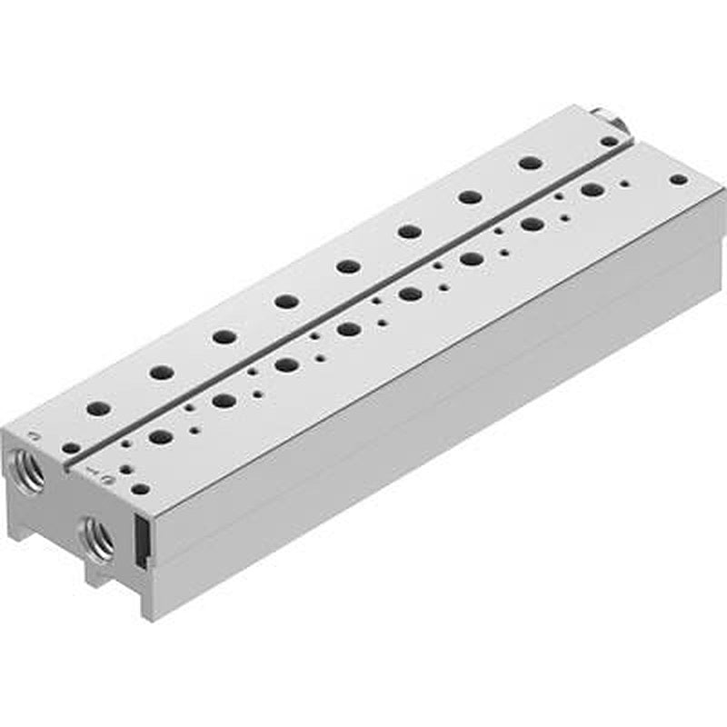 Festo VABM-B10 series 8 station NPT Manifold for use with Solenoid And Pneumatic Valve, 576483