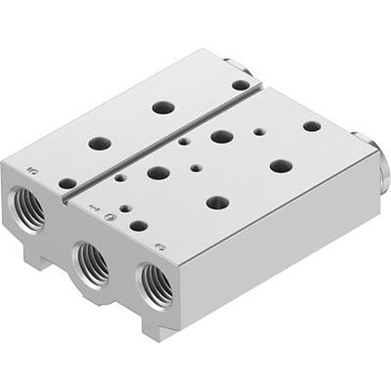 Festo VABM-B10 series 2 station NPT Manifold for use with Solenoid And Pneumatic Valve, 8026270