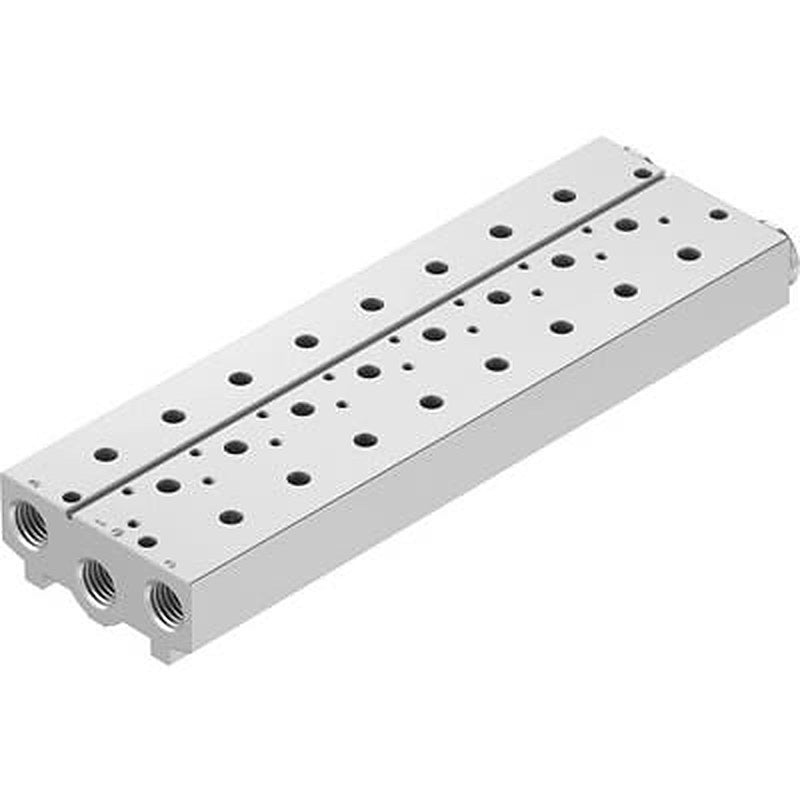 Festo VABM-B10 series 8 station NPT Manifold for use with Solenoid And Pneumatic Valve, 8026276