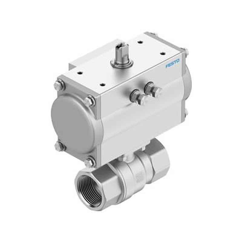 Festo Ball type Pneumatic Actuated Valve, 8 bar, EN 10226-1, Female 1-1/4 in