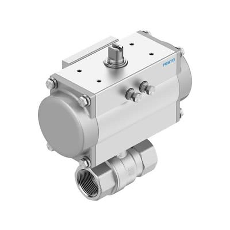 Festo Ball type Pneumatic Actuated Valve, 8 bar, EN 10226-1, Female 1-1/4 in